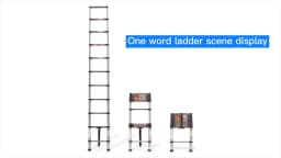 DayPlus Telescopic Loft Ladder Collapsible Step Ladders Extendable Alminium Ladders Folding Extending Portable,EN131,150kg/330lb