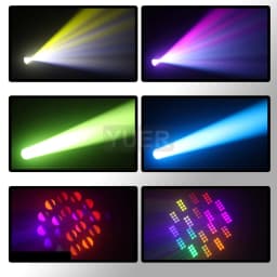 LED Moving Head Light 200W Beam+Spot+18 Rotating Prisms+Rainbow 12 Gobo 8 Color Effect Dj Dmx Stage Light Effect Light Disco Bar