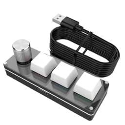 Programmable DIY Mechanical Keyboard Bluetooth/USB Wired RGB Custom Mini 3 Key 1 Knob Knob Macro Hotswap Keypa for Laptop
