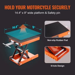 SucceBuy Motorcycle Lift 350/1100/1500 LBS Capacity Motorcycle Scissor Lift Jack with Wide Deck&Safety Pin for Bikes Motorcycles