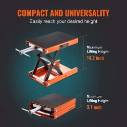 SucceBuy Motorcycle Lift 350/1100/1500 LBS Capacity Motorcycle Scissor Lift Jack with Wide Deck&Safety Pin for Bikes Motorcycles