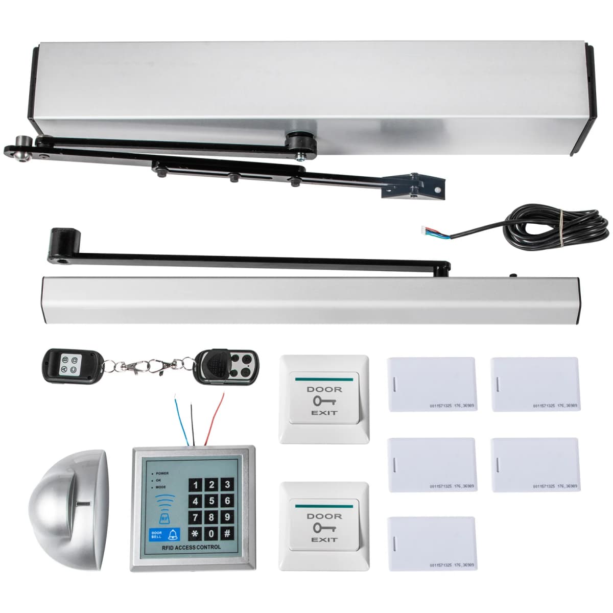 SucceBuy Automatic Door Opener Kit 120° Opening Hotel Office Door Operator 50W Auto Sliding Pocket Door Closer Swing Door Opener