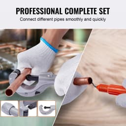 SucceBuy Hydraulic Tube Expander w/ 7 Pipe Expander Heads Deburring Tool Pipe Cutter for Copper Aluminum Brass Soft Steel Pipes
