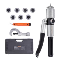 SucceBuy Hydraulic Tube Expander w/ 7 Pipe Expander Heads Deburring Tool Pipe Cutter for Copper Aluminum Brass Soft Steel Pipes