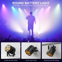 U'King 4PCS 60W LED Flat Par Light 6x6W RGBWA UV 6in1 LED Par Light DMX512 Remote Control Stage Light DJ Lighting Equipment