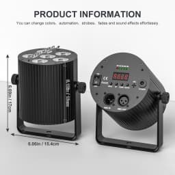 U'King 4PCS 60W LED Flat Par Light 6x6W RGBWA UV 6in1 LED Par Light DMX512 Remote Control Stage Light DJ Lighting Equipment