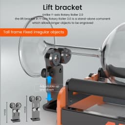 ACMER M2 Laser Engraver Universal Rotary Roller Y-Axis Laser Rotary Module 360 Degree Rotating For Engraving Cylindrical Objects