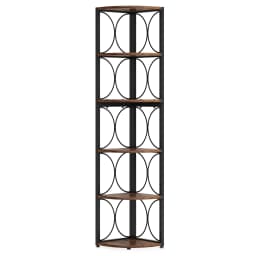 Tribesigns 6 Tier Tall Corner Shelf, 61 inch Rustic Corner Bookshelf Storage Rack Standing Shelving Unit