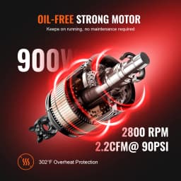 SucceBuy Air Compressor 9L 18L 24L 35L Oil-free Portable Air Pump for Home Repair Tire Inflation Woodwork Nailing Compressor