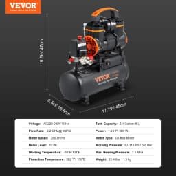 SucceBuy Air Compressor 9L 18L 24L 35L Oil-free Portable Air Pump for Home Repair Tire Inflation Woodwork Nailing Compressor