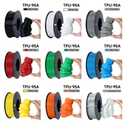 KINGROON Flexible TPU Filament 1.75mm, 5KG 10KG 3D Printing TPU Filament For 3D Printer, Soft 3D Plastic Material Non-Toxic