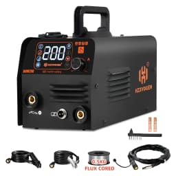 HZXVOGEN 3 IN 1 MIG/TIG/MMA Semi-Automatic Welding Machine HVM200 Inverter Welder Synergy Tool Non Gas MIG Welder For Gasless Iron Soldering 220V