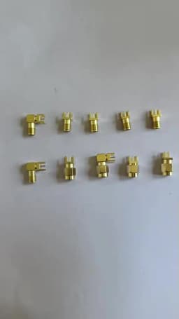 10Pcs SMA Female Jack Male Plug Adapter Solder Edge PCB Straight Right Angle Mount RF Copper Connector Plug Socket