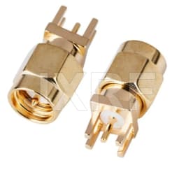10Pcs SMA Female Jack Male Plug Adapter Solder Edge PCB Straight Right Angle Mount RF Copper Connector Plug Socket
