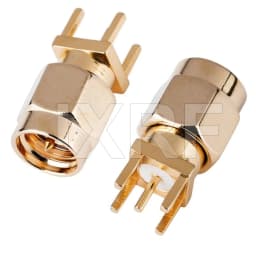 10Pcs SMA Female Jack Male Plug Adapter Solder Edge PCB Straight Right Angle Mount RF Copper Connector Plug Socket