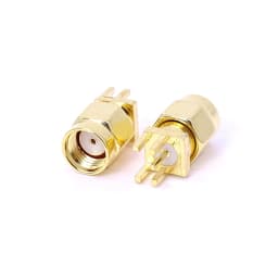 10Pcs SMA Female Jack Male Plug Adapter Solder Edge PCB Straight Right Angle Mount RF Copper Connector Plug Socket