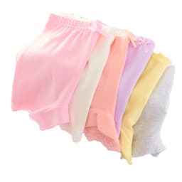 Girls Safety Panties Kids Cotton Children Underwear Children's Briefs Cartoon Beach Short Solid Color For 2-11 Years Old 2/6pcs