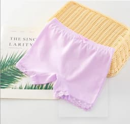 Girls Safety Panties Kids Cotton Children Underwear Children's Briefs Cartoon Beach Short Solid Color For 2-11 Years Old 2/6pcs