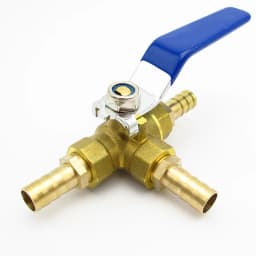 4 6 8 10 12 13 14 16 19 20 25 32mm Hose Barb Full Port L-Port Three Ways Brass Ball Valve Connector For Water Oil Air Gas
