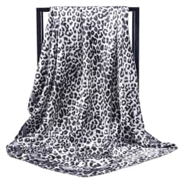 Luxury Women Silk Scarf Square Bandana Design Brand Headband Female Satin Hijab Large Shawl Wrap Lady Kerchief Chain Print New