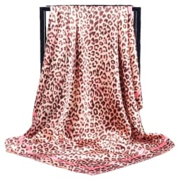 Luxury Women Silk Scarf Square Bandana Design Brand Headband Female Satin Hijab Large Shawl Wrap Lady Kerchief Chain Print New