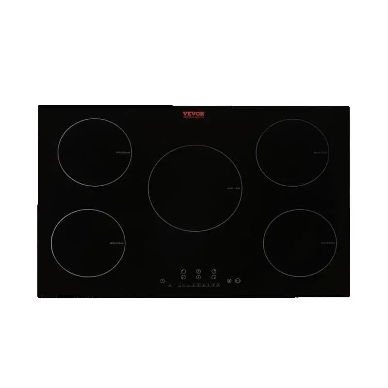 SucceBuy 5 Burners 30/36 Inch Electric Induction Cooktop Stove Hob Built-in Burner Cooker Sensor Touch Control Magnetic Cooker