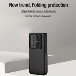for Samsung Galaxy Z Fold 5 Case with Kickstand, Built-in Slide Camera Cover & Hinge Protection, Shockproof Non-Slip Stand Case