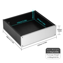 HiFi Amplifier Housing Aluminum Chassis for Amplifier DAC Preamp Enclosure DIY