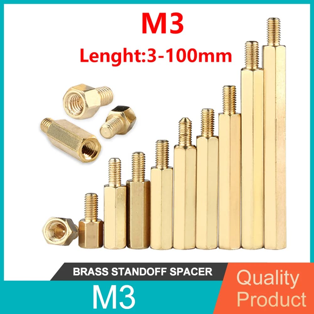 Thread M3 Circuit Boards Spacer Hex Brass Standoff Screw Pillar Fixed PCB Computer PC Motherboard Female Male Standoff Spacer