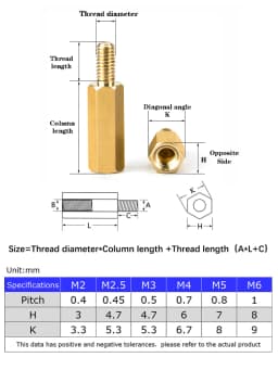 Thread M3 Circuit Boards Spacer Hex Brass Standoff Screw Pillar Fixed PCB Computer PC Motherboard Female Male Standoff Spacer