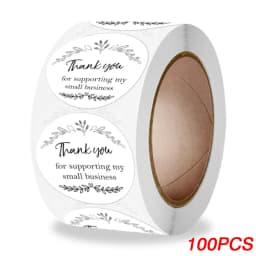 100-500pcs Round Thank You Stickers for Envelope Seal Labels Gift Packaging Decor Birthday Party Scrapbooking Stationery Sticker