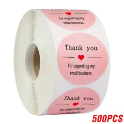 100-500pcs Round Thank You Stickers for Envelope Seal Labels Gift Packaging Decor Birthday Party Scrapbooking Stationery Sticker