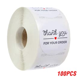 100-500pcs Round Thank You Stickers for Envelope Seal Labels Gift Packaging Decor Birthday Party Scrapbooking Stationery Sticker