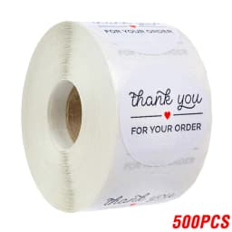 100-500pcs Round Thank You Stickers for Envelope Seal Labels Gift Packaging Decor Birthday Party Scrapbooking Stationery Sticker