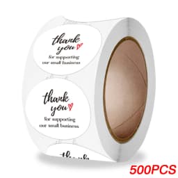 100-500pcs Round Thank You Stickers for Envelope Seal Labels Gift Packaging Decor Birthday Party Scrapbooking Stationery Sticker