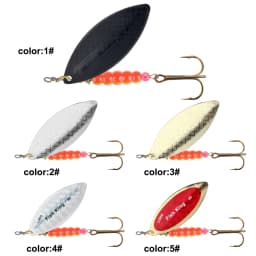 NGB Spinner Lure Bait 4.5g/7.0g/12.5g/17.4g/27.1g Spoon Lures Pike Metal Fishing Lure Bass Hard Bait With Hooks