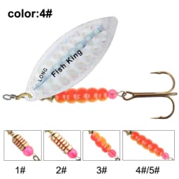 NGB Spinner Lure Bait 4.5g/7.0g/12.5g/17.4g/27.1g Spoon Lures Pike Metal Fishing Lure Bass Hard Bait With Hooks