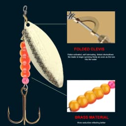 NGB Spinner Lure Bait 4.5g/7.0g/12.5g/17.4g/27.1g Spoon Lures Pike Metal Fishing Lure Bass Hard Bait With Hooks
