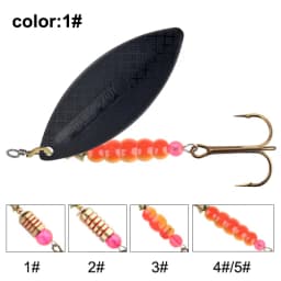 NGB Spinner Lure Bait 4.5g/7.0g/12.5g/17.4g/27.1g Spoon Lures Pike Metal Fishing Lure Bass Hard Bait With Hooks