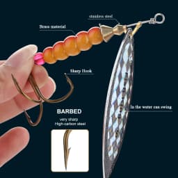 NGB Spinner Lure Bait 4.5g/7.0g/12.5g/17.4g/27.1g Spoon Lures Pike Metal Fishing Lure Bass Hard Bait With Hooks