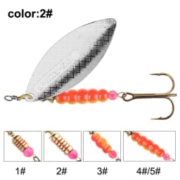 NGB Spinner Lure Bait 4.5g/7.0g/12.5g/17.4g/27.1g Spoon Lures Pike Metal Fishing Lure Bass Hard Bait With Hooks