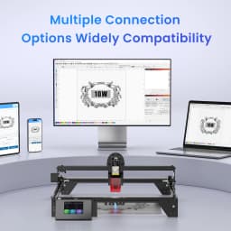 LONGER RAY5 10W LASER ENGRAVING MACHINE Quick Focus Wifi Control with 500mm(19.69inch) Honeycomb Panel and Rotary Roller