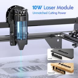 LONGER RAY5 10W LASER ENGRAVING MACHINE Quick Focus Wifi Control with 500mm(19.69inch) Honeycomb Panel and Rotary Roller