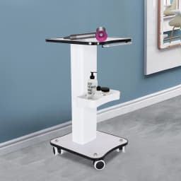 SPA Beauty Storage Beauty Salon Stand Rolling Trolley Cart Equipment Machine Holder Organizer 3 Tier 3.8KG with Push Handle