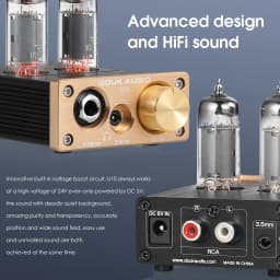 Nobsound U10 Mini Vacuum Tube Preamplifier HiFi Desktop 3.5/6.35mm Headphone Amplifier for Home Speaker