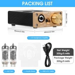 Nobsound U10 Mini Vacuum Tube Preamplifier HiFi Desktop 3.5/6.35mm Headphone Amplifier for Home Speaker