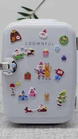 Crownful 4L Mini Fridge 110V 220V Beauty Makeup Skincare Refrigerator AC/DC Heated Cooling Beauty Refrigerator Car Mini Fridge