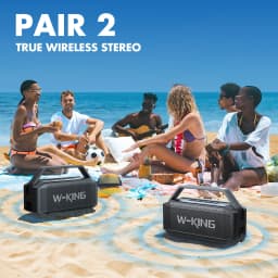 W-KING D9-1 100W Peak 60W RMS Deep Bass Bluetooth Speaker, IPX6 Portable Waterproof Loud Bluetooth Speakers Wireless with Subwoofer