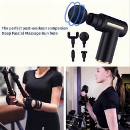 Mini Massage Gun Deep Tissue Percussion Neck Back Body Massager LED Touch Screen Portable Fascia Gun Muscle Relaxation