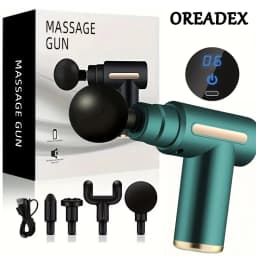 Mini Massage Gun Deep Tissue Percussion Neck Back Body Massager LED Touch Screen Portable Fascia Gun Muscle Relaxation